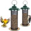 imageFEED GARDEN 2 Pack Bird Feeders for Outdoors Hanging Finch Feeder for Nyjer Thistle Seed Metal Mesh Tube Feeders Squirrel Proof 05 LB Green2