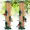 imageFEED GARDEN 2 Pack Bird Feeders for Outdoors Hanging Finch Feeder for Nyjer Thistle Seed Metal Mesh Tube Feeders Squirrel Proof 05 LB Green2