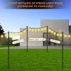 imageFEED GARDEN String Light Poles for Outside10FT Metal Poles for Outdoor String Lights Stand Poles for Deck Garden Patio Wedding Backyard Christmas Party 6 Pack
