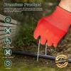imageFEED GARDEN 6 Inch 50 Pcs Galvanized Landscape Staples 50 Pcs Gaskets Pick Hook Garden Stakes 11 Gauge AntiRust Landscaping Fabric SOD Pins U Shaped Yard Turf Stakes for Weed Barrier Fabric100