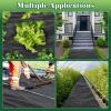 imageFEED GARDEN 4FT x 300FT Landscape Fabric Weed Barrier Fabric Heavy Duty 32oz Weed Control Mat Weed Blocker Ground Cover Geotextile Fabric for Gardening with 20 UShaped Stakes4FTx100FT