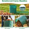 imageFEED GARDEN 72 Gallon Reusable Yard Waste Bags 3 Pack Heavy Duty Lawn and Leaf Bags with 4 Reinforced Handles Stand Up for Leaves Grass Clippings Debris Includes Gardening Gloves