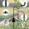 imageFEED GARDEN 92 Bird Feeder Pole Squirrel Proof 1 Pack Adjustable Tall Shepherds Hooks for Outdoor with 7 Prongs Base Heavy Duty Shepherd Hook with Baffles Pole for Bird Feeder Plant Baskets2