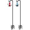 imageFEED GARDEN 92 Bird Feeder Pole Squirrel Proof 1 Pack Adjustable Tall Shepherds Hooks for Outdoor with 7 Prongs Base Heavy Duty Shepherd Hook with Baffles Pole for Bird Feeder Plant Baskets2