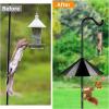 imageFEED GARDEN 92 Bird Feeder Pole Squirrel Proof 1 Pack Adjustable Tall Shepherds Hooks for Outdoor with 7 Prongs Base Heavy Duty Shepherd Hook with Baffles Pole for Bird Feeder Plant Baskets2
