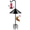 imageFEED GARDEN 92 Bird Feeder Pole Squirrel Proof 1 Pack Adjustable Tall Shepherds Hooks for Outdoor with 7 Prongs Base Heavy Duty Shepherd Hook with Baffles Pole for Bird Feeder Plant Baskets2