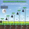 imageFEED GARDEN 92 Bird Feeder Pole Squirrel Proof 1 Pack Adjustable Tall Shepherds Hooks for Outdoor with 7 Prongs Base Heavy Duty Shepherd Hook with Baffles Pole for Bird Feeder Plant Baskets1
