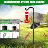 imageFEED GARDEN 92 Bird Feeder Pole Squirrel Proof 1 Pack Adjustable Tall Shepherds Hooks for Outdoor with 7 Prongs Base Heavy Duty Shepherd Hook with Baffles Pole for Bird Feeder Plant Baskets2