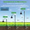 imageFEED GARDEN 92 Bird Feeder Pole Squirrel Proof 1 Pack Adjustable Tall Shepherds Hooks for Outdoor with 7 Prongs Base Heavy Duty Shepherd Hook with Baffles Pole for Bird Feeder Plant Baskets1