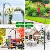 imageFEED GARDEN 92 Bird Feeder Pole Squirrel Proof 1 Pack Adjustable Tall Shepherds Hooks for Outdoor with 7 Prongs Base Heavy Duty Shepherd Hook with Baffles Pole for Bird Feeder Plant Baskets1
