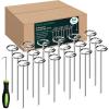 imageFEED GARDEN 60 Pack Landscape Staples and Weed Barrier Fabric Bundle
