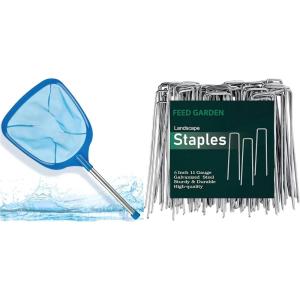 imageSmall Skimmer Net amp Landscape Staples Bundle