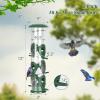 imageFEED GARDEN 15 Inch 2 Pack HandForged Hanging Plant and Tube Bird Feeders for Outdoors Hanging