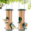 imageFEED GARDEN 2 Pack 8 Inch Hanging Plant Bracket Wall Hooks Decorative Plant Hangers for Outdoor Hanging Bird Feeders and 2 Pack Tube Bird Feeders for Outdoors Hanging