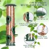 imageFEED GARDEN 2 Pack 8 Inch Hanging Plant Bracket Wall Hooks and Metal Tube Bird Feeders 6 Ports