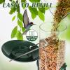 imageFEED GARDEN 2 Pack 8 Inch Hanging Plant Bracket Wall Hooks and Metal Tube Bird Feeders 6 Ports