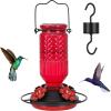 imageFEED GARDEN 75 Inch Three Shepherd Hooks for Outdoor and Glass Hummingbird Feeder for Outdoors Hanging