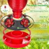 imageFEED GARDEN Glass Hummingbird Feeder 16 Oz Blue 20oz Red