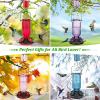 imageFEED GARDEN Glass Hummingbird Feeder 16 oz Hanging Outdoor Feeder with BeeProof Ports Ant Moat Leakproof Easy to Clean amp Refill 360 Perch PurpleBlue