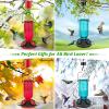 imageFEED GARDEN Glass Hummingbird Feeder 16 oz Hanging Outdoor Feeder with BeeProof Ports Ant Moat Leakproof Easy to Clean amp Refill 360 Perch PurpleRed