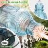 imageFEED GARDEN Glass Hummingbird Feeder for Outdoors Hanging 20 OZ Humming Birds Feeders with 4 Bee Guard Feeding Ports amp Builtin Ant Moat Bird Feeder for Outside Red2 PackBlue