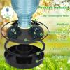 imageFEED GARDEN Glass Hummingbird Feeder for Outdoors Hanging 20 OZ Humming Birds Feeders with 4 Bee Guard Feeding Ports amp Builtin Ant Moat Bird Feeder for Outside Red2 PackBlue