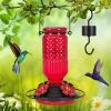 imageFEED GARDEN Hanging Plant Bracket 10 Inch 2 Pack and Glass Hummingbird Feeder for Outdoors Hanging