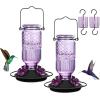 imageFEED GARDEN Hummingbird Feeder Blue 1 Pack Purple 2 Pack Bundle