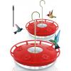 imageShepherds Hook amp2 Pack 16 oz Plastic Disc Hummingbird Feeders