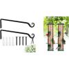 imageFEED GARDEN 15 Inch 2 Pack HandForged Hanging Plant and Tube Bird Feeders for Outdoors Hanging