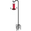 imageFEED GARDEN Glass Hummingbird Feeder and Tall Bird Feeder Pole