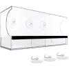 imageFEED GARDEN Window Bird Feeder with Strong Suction Cups Weather Proof Bird House for OutsideRemovable Seed Tray with Drain HolesClear Viewing