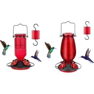 imageFEED GARDEN Glass Hummingbird Feeder 16 OZ 20 OZ