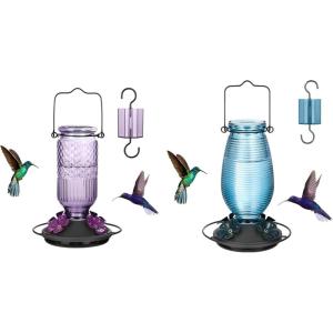 imageFEED GARDEN Hummingbird Feeder BluePurple Bundle