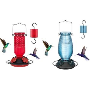 imageFEED GARDEN Hummingbird Feeder RedBlue Bundle