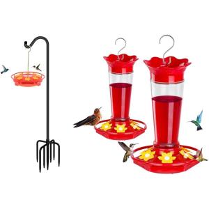 imageFEED GARDEN Shepherd Hook  Hummingbird Feeders Bundle