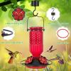 imageFEED GARDEN 15 Inch 2 Pack HandForged Hanging Plant Bracket and Hummingbird Feeder for Outdoors Hanging