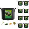 imageFEED GARDEN 5 Gallon Grow Bags 4 Pack  300G NonWoven Thickened Fabric Plant Pots with Reinforced Handles Breathable Drainage Planters for Vegetables Flowers amp Herbs Indoor Outdoor8