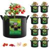 imageFEED GARDEN 5 Gallon Grow Bags 4 Pack  300G NonWoven Thickened Fabric Plant Pots with Reinforced Handles Breathable Drainage Planters for Vegetables Flowers amp Herbs Indoor Outdoor8