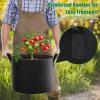 imageFEED GARDEN 5 Gallon Grow Bags 4 Pack  300G NonWoven Thickened Fabric Plant Pots with Reinforced Handles Breathable Drainage Planters for Vegetables Flowers amp Herbs Indoor Outdoor4