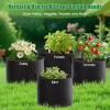 imageFEED GARDEN 5 Gallon Grow Bags 4 Pack  300G NonWoven Thickened Fabric Plant Pots with Reinforced Handles Breathable Drainage Planters for Vegetables Flowers amp Herbs Indoor Outdoor8