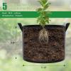 imageFEED GARDEN 5 Gallon Grow Bags 4 Pack  300G NonWoven Thickened Fabric Plant Pots with Reinforced Handles Breathable Drainage Planters for Vegetables Flowers amp Herbs Indoor Outdoor8