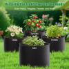 imageFEED GARDEN 5 Gallon Grow Bags 4 Pack  300G NonWoven Thickened Fabric Plant Pots with Reinforced Handles Breathable Drainage Planters for Vegetables Flowers amp Herbs Indoor Outdoor4