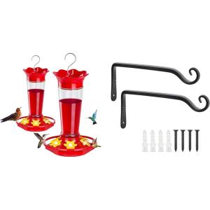 imageFEED GARDEN Wall Hooks Hummingbird Feeders Bundle