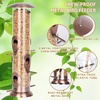 image:imageFEED GARDEN 2 Pack Tube Bird Feeders for Outdoors Hanging  Premium Hard Plastic Wild Bird Feeder with 6 Ports Easy Refill amp Clean 15 Inch Green13 inchCopper1P