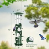 image:imageFEED GARDEN 2 Pack Tube Bird Feeders for Outdoors Hanging  Premium Hard Plastic Wild Bird Feeder with 6 Ports Easy Refill amp Clean 15 Inch Green13 inchMetal2P