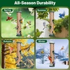 image:imageFEED GARDEN 2 Pack Tube Bird Feeders for Outdoors Hanging  Premium Hard Plastic Wild Bird Feeder with 6 Ports Easy Refill amp Clean 15 Inch Green15 inchPlastic2P