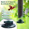 image:imageFEED GARDEN 2 Pack Tube Bird Feeders for Outdoors Hanging  Premium Hard Plastic Wild Bird Feeder with 6 Ports Easy Refill amp Clean 15 Inch Green15 inchMetal1P