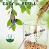 image:imageFEED GARDEN 2 Pack Tube Bird Feeders for Outdoors Hanging  Premium Hard Plastic Wild Bird Feeder with 6 Ports Easy Refill amp Clean 15 Inch Green15 inchPlastic2P