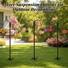 image:imageFEED GARDEN Bird Feeder Pole Squirrel Proof 92 Heavy Duty Shepherds Hook for Outdoor Double Hooks with 19 Squirrel Baffle 5Prong Base Adjustable Bird Feeder Stand for Plants amp Lanterns76 Inch
